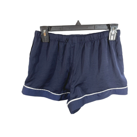 Nordstrom Room Service Navy Blue Short Pajama Set Sz S - Picture 8 of 9